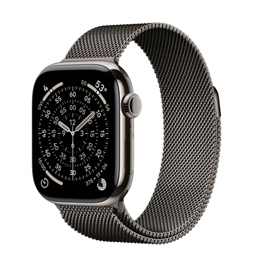 Watch Series 11 GPS+LTE 42mm Natural Titanium C Slate Milanese Loop (MF9H4+MGJ14)