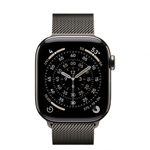 Watch Series 11 GPS+LTE 42mm Natural Titanium C Slate Milanese Loop (MF9H4+MGJ14)