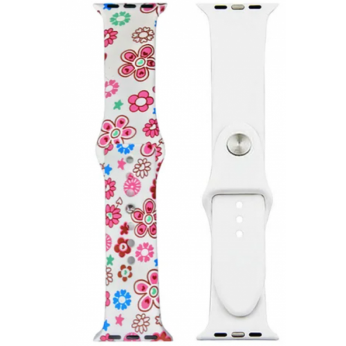 Ремінець Apple watch 38mm Sport Band picture /marble white/ S