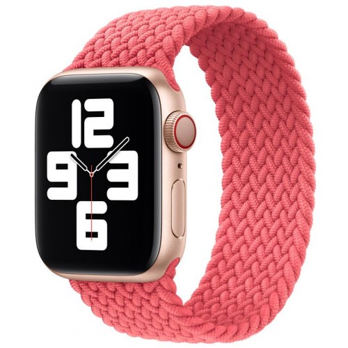 Ремінець Apple watch 38/40mm Braided Solo Loop /pink punch/ S