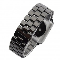 Ремінець Apple watch 38/40mm Ceramic 3-bead /black/