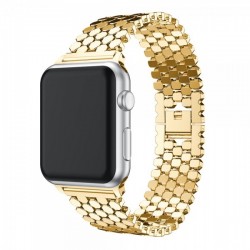 Ремінець Apple watch 38/40mm Honeycombs metall /gold/