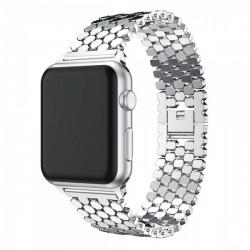 Ремінець Apple watch 38/40mm Honeycombs metall /silver/