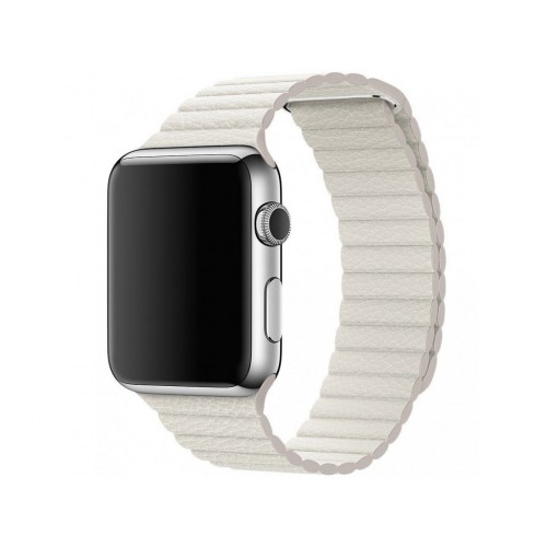 Ремінець Apple watch 38/40mm Leather Loop /white/
