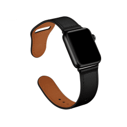 Ремінець Apple watch 38/40mm Leather rivet clasp /black/