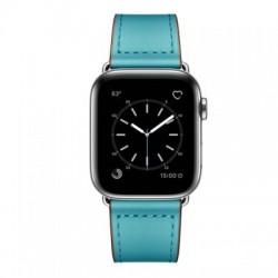 Ремінець Apple watch 38/40mm Leather rivet clasp /blue/
