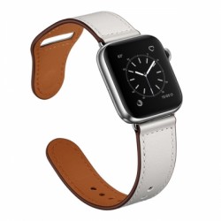 Ремінець Apple watch 38/40mm Leather rivet clasp /white/