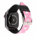 Ремінець Apple watch 38/40mm Leather Сlassic t/Minnie pink/