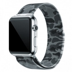 Ремінець Apple watch 38/40mm Milanese Loop military /gray/
