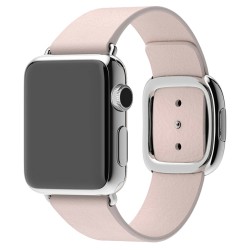 Ремінець Apple watch 38/40mm Modern Buckle Leather silver /pink/