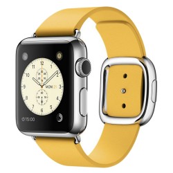 Ремінець Apple watch 38/40mm Modern Buckle Leather silver /yellow/