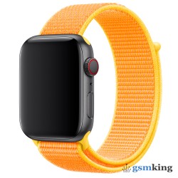 Ремінець Apple watch 38/40mm Nylon Sport Loop /canary yellow/