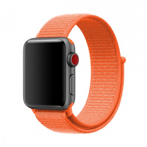 Ремінець Apple watch 38/40mm Nylon Sport Loop /coral/