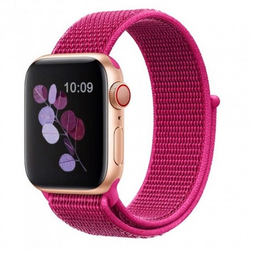 Ремінець Apple watch 38/40mm Nylon Sport Loop /rose pink/