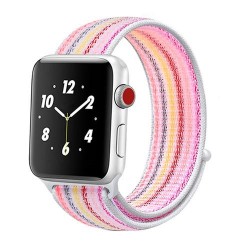 Ремінець Apple watch 38mm Nylon Sport Loop /pink stripes/