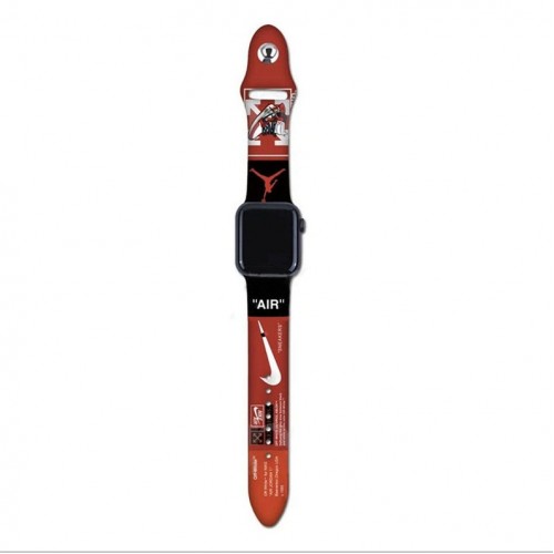 Ремінець Apple watch 38mm Sport Band picture /Nike orange/ S