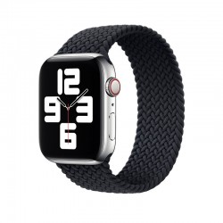 Ремінець Apple watch 42/44mm Braided Silicone /black/ M