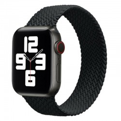 Ремінець Apple watch 42/44mm Braided Silicone /black/ S