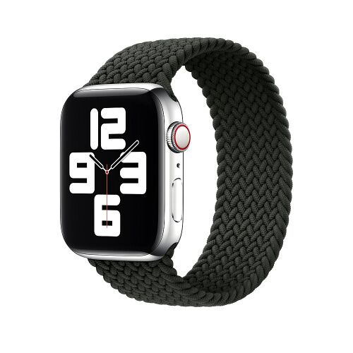 Ремінець Apple watch 42/44mm Braided Silicone /dark olive/ M