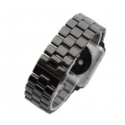 Ремінець Apple watch 42/44mm Ceramic 3-bead /black/