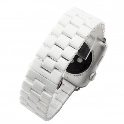 Ремінець Apple watch 42/44mm Ceramic 3-bead /white/