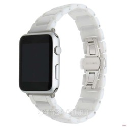 Ремінець Apple watch 42/44mm Ceramic New 3-bead /white/
