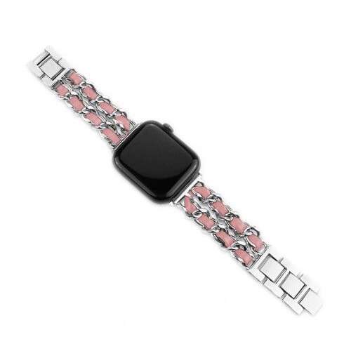 Ремінець Apple watch 42/44mm CHANEll /silver pink/