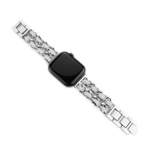 Ремінець Apple watch 42/44mm CHANEll /silver white/