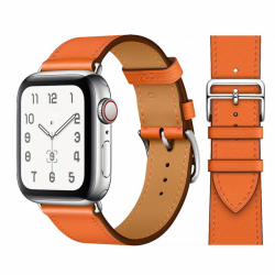 Ремінець Apple watch 42/44mm Hermès New Leather /orange/