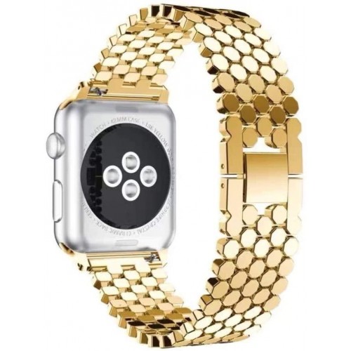 Ремінець Apple watch 42/44mm Honeycombs metall /lemon gold/