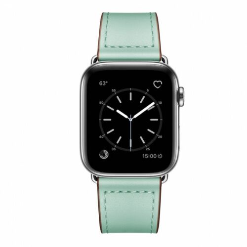 Ремінець Apple watch 42/44mm Leather rivet clasp /mint/