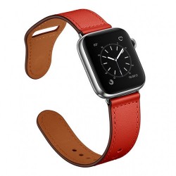 Ремінець Apple watch 42/44mm Leather rivet clasp /red/