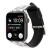 Ремінець Apple watch 42/44mm Leather Сlassic t/Mikki black gray/