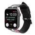 Ремінець Apple watch 42/44mm Leather Сlassic t/Mikki black red/