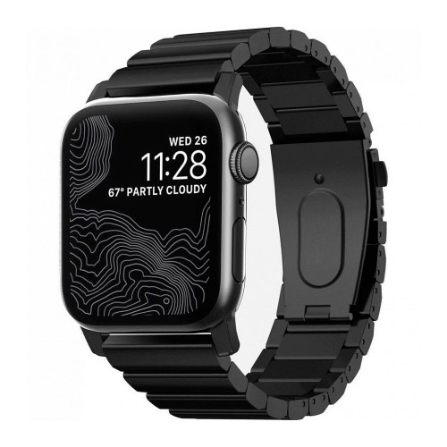 Ремінець Apple watch 42/44mm Metall new steel /black/
