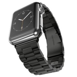 Ремінець Apple watch 42/44mm Metall old 3-bead /black/