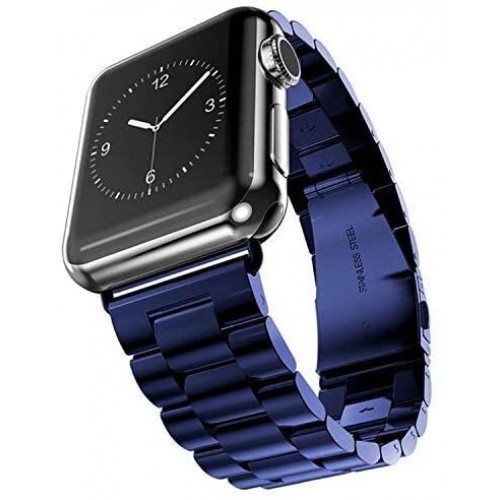 Ремінець Apple watch 42/44mm Metall old 3-bead /blue/