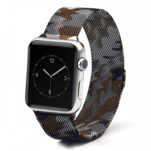 Ремінець Apple watch 42/44mm Milanese Loop military /brown/