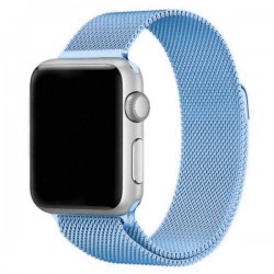 Ремінець Apple watch 42/44mm Milanese Loop /neon blue/
