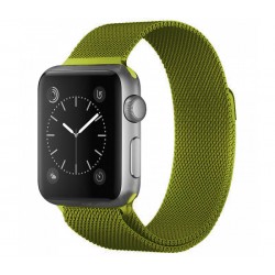 Ремінець Apple watch 42/44mm Milanese Loop /neon green/