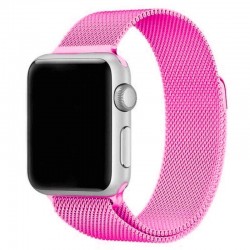 Ремінець Apple watch 42/44mm Milanese Loop /neon pink/