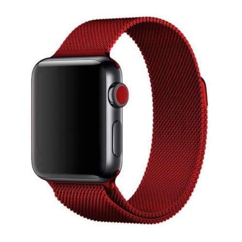 Ремінець Apple watch 42/44mm Milanese Loop /red/