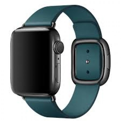 Ремінець Apple watch 42/44mm Modern Buckle Leather black /forest green/