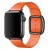 Ремінець Apple watch 42/44mm Modern Buckle Leather black /orange/