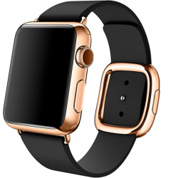 Ремінець Apple watch 42/44mm Modern Buckle Leather gold /black/