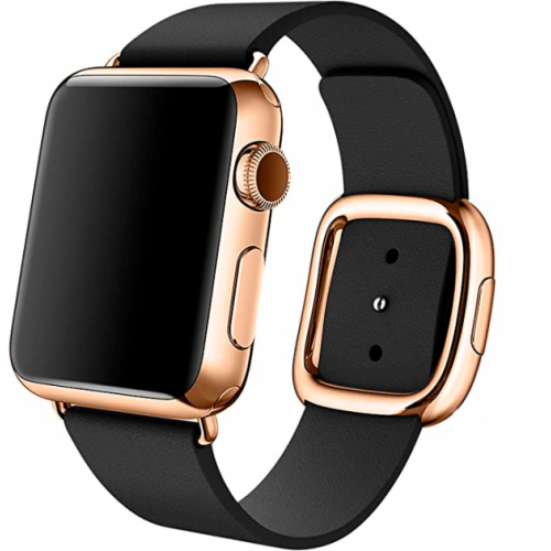 Ремінець Apple watch 42/44mm Modern Buckle Leather gold /black/