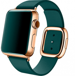 Ремінець Apple watch 42/44mm Modern Buckle Leather gold /forest green/