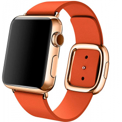 Ремінець Apple watch 42/44mm Modern Buckle Leather gold /orange/