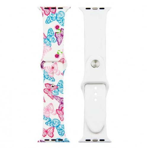 Ремінець Apple watch 42/44mm Sport Band picture /butterfly pink/ S