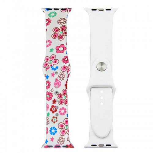 Ремінець Apple watch 42/44mm Sport Band picture /follower white/ S